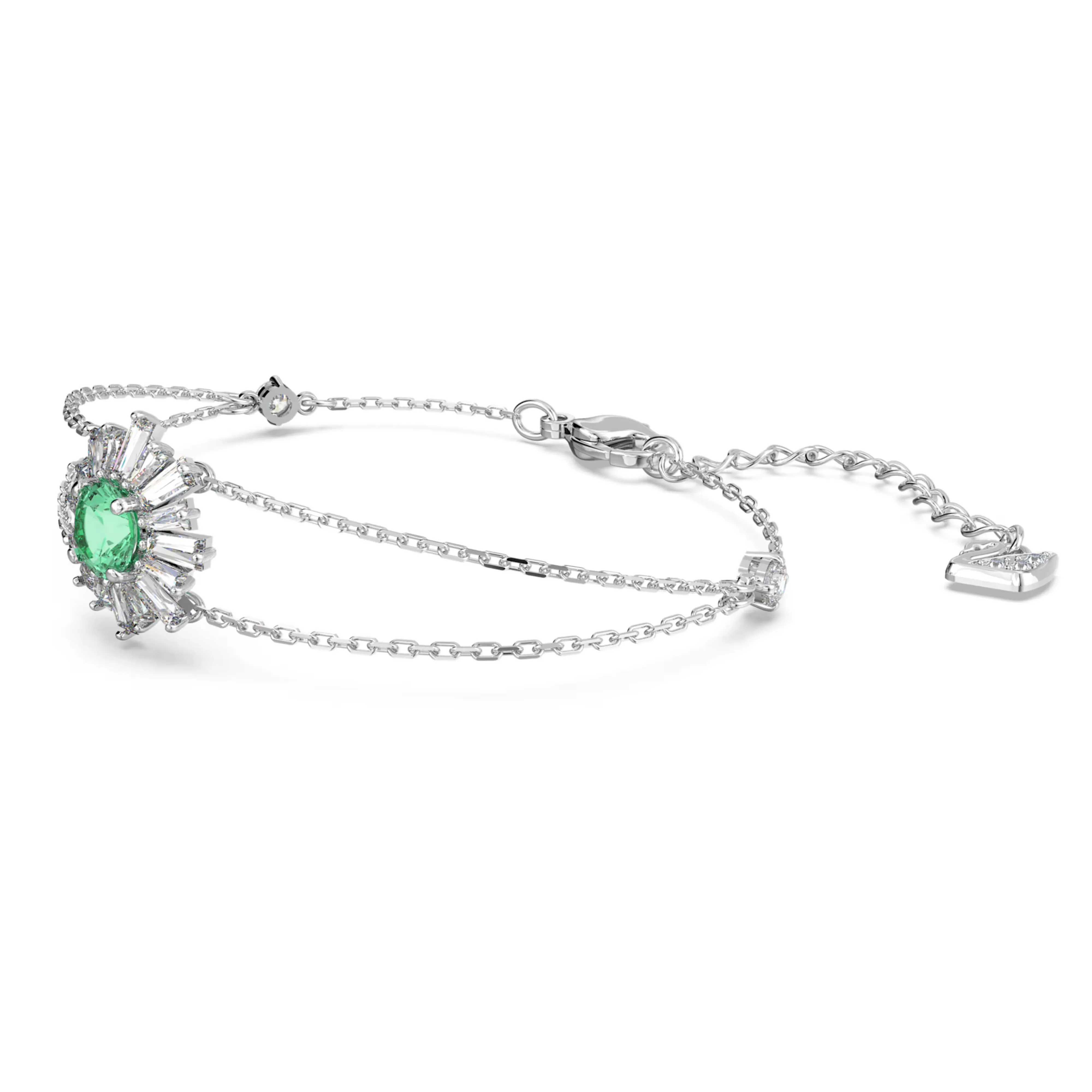 Swarovski Sunshine bracelet Mixed cuts, Sun, Green, Rhodium plated -5642960