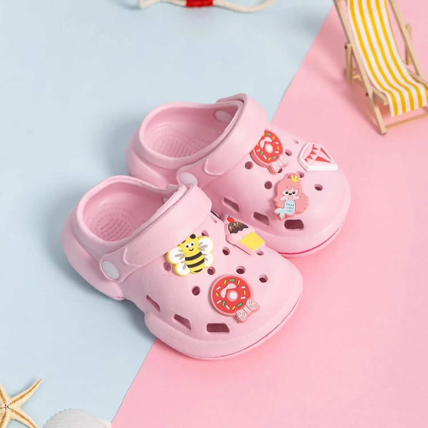 Toddler Kids Boys Girls Cute Garden Clogs Water Sandals Slip On Shoes Slipper Slides Lightweight Outdoor Summer Infant Children 