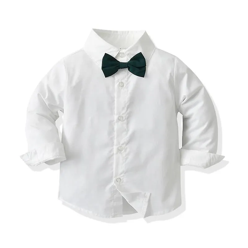 Top And Top Children Kids Formal Clothing Set Toddler Kid Gentleman Long Sleeve White Shirt+suspenders Pants Clothes Outfits