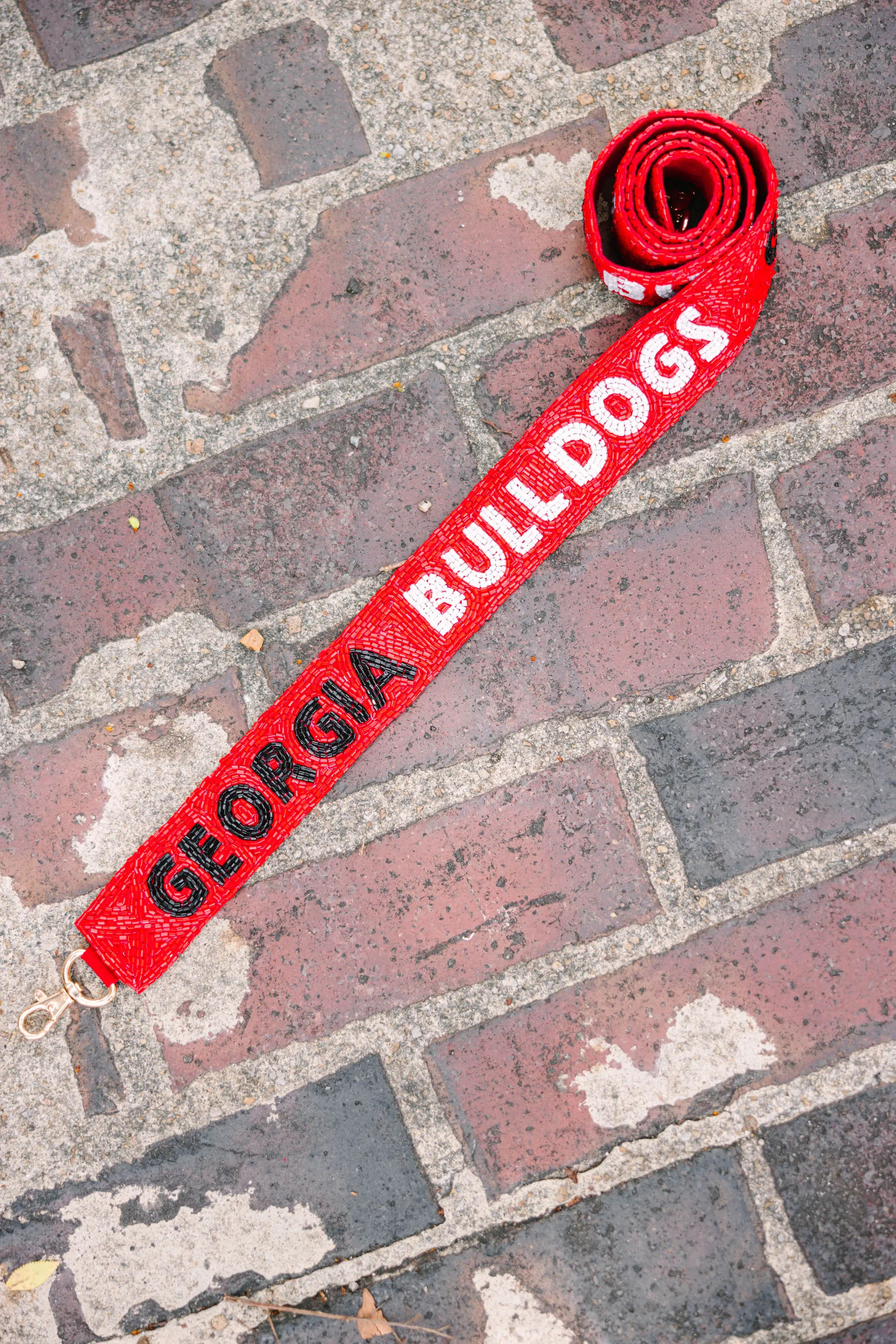 Treasure Jewels: Red Beaded Purse Strap for Gameday