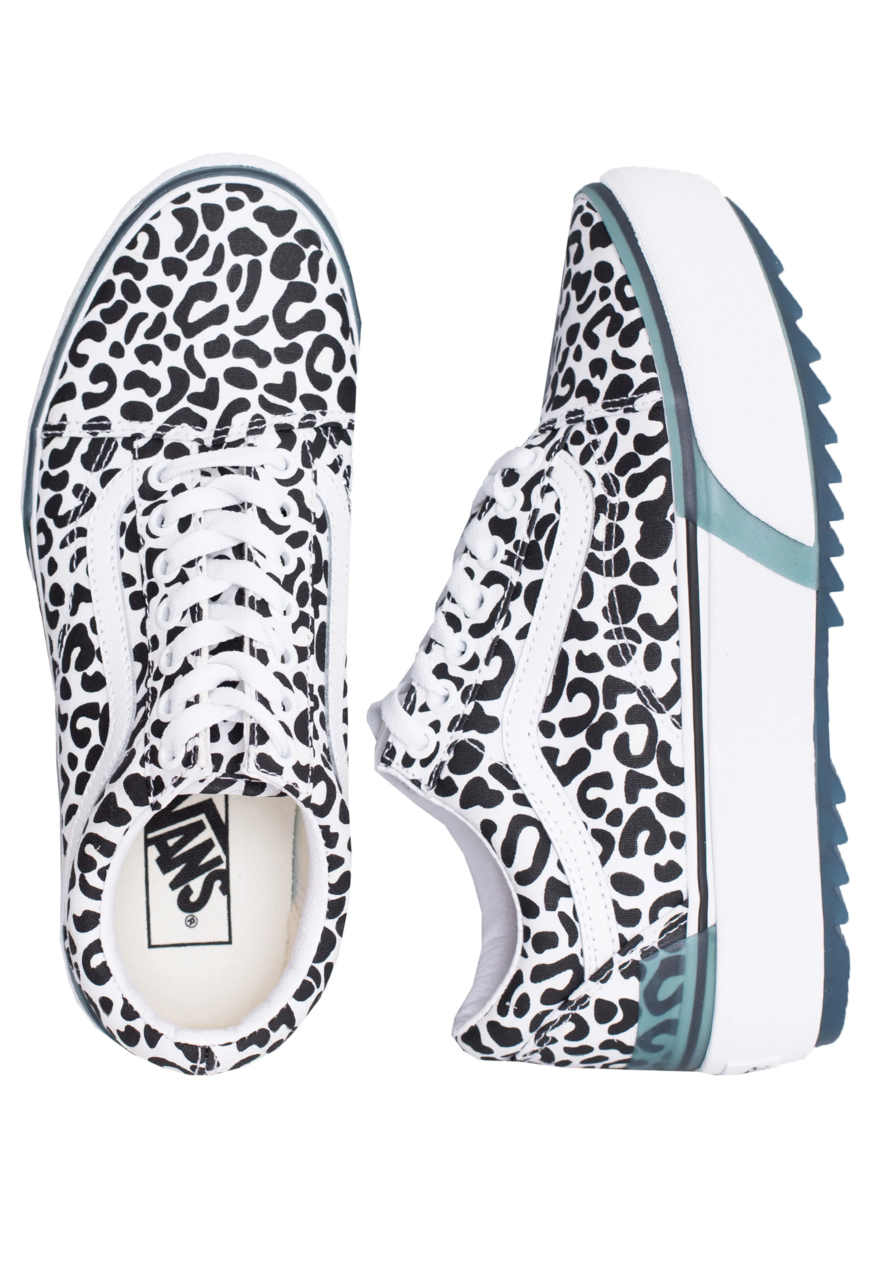 Vans - Old Skool Stacked (Uv Ink) Leopard/True White - Girl Shoes