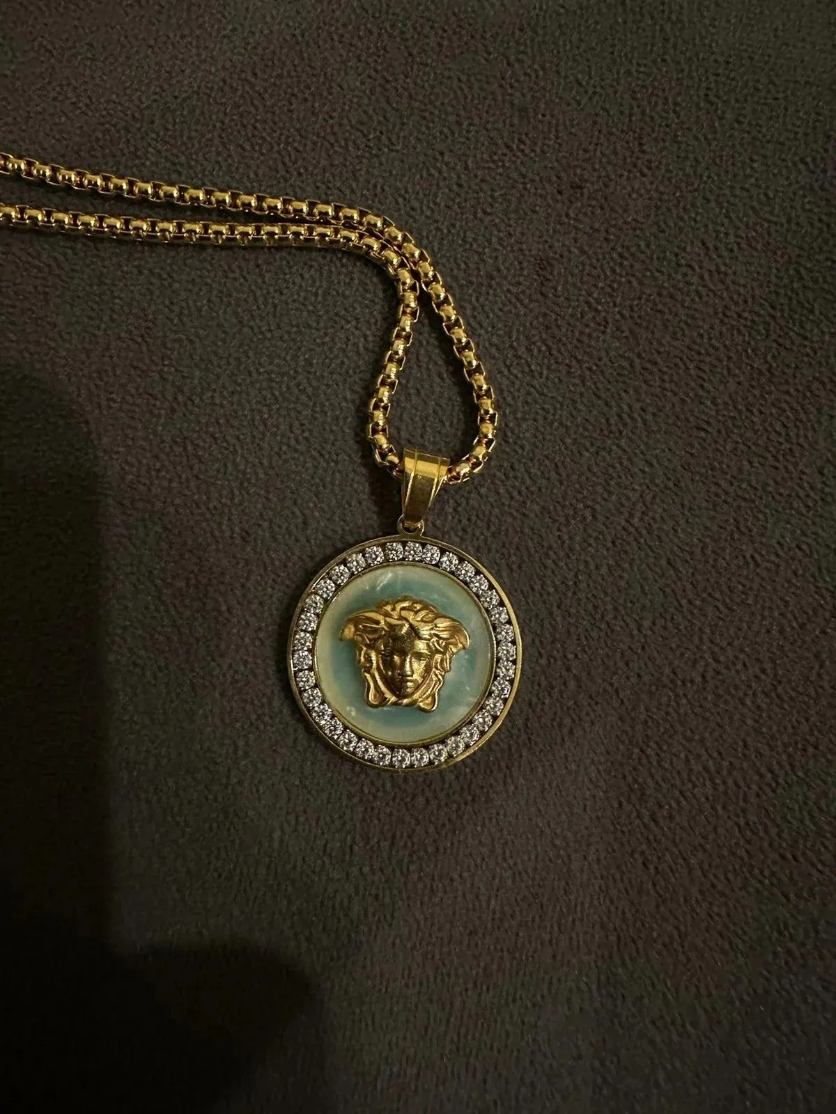 VERSACE GOLDEN PENDANT & CHAIN - The Nucleus Clothing