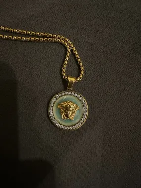 VERSACE GOLDEN PENDANT & CHAIN - The Nucleus Clothing