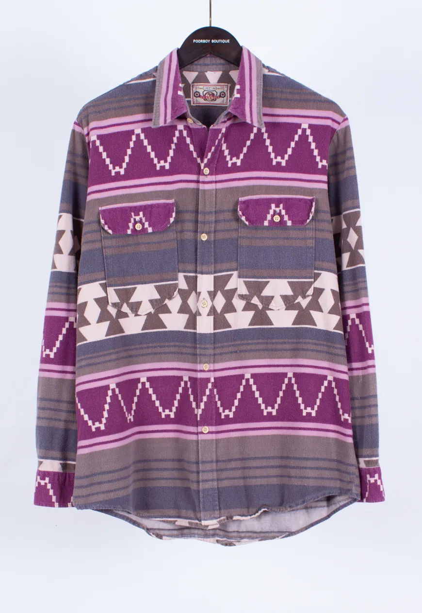 Vintage 90s Aztec Inca Shirt | Poorboy Retro Clothing UK