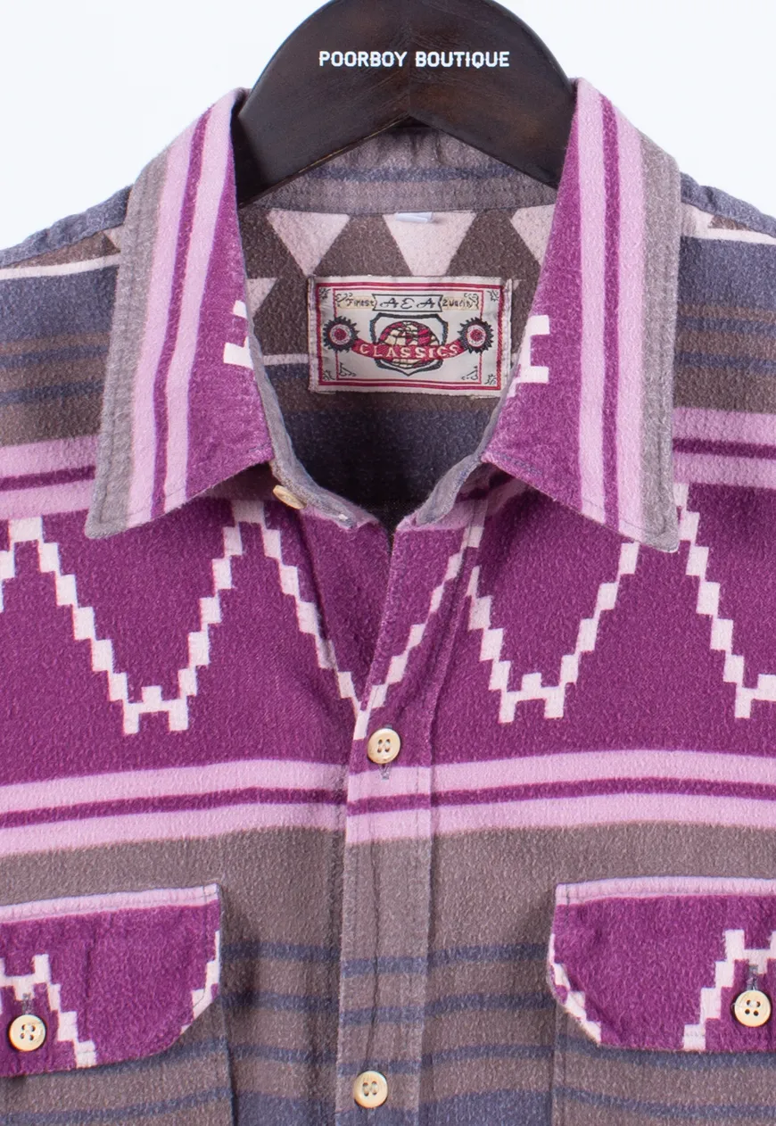 Vintage 90s Aztec Inca Shirt | Poorboy Retro Clothing UK