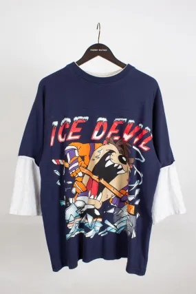 Vintage 90s Looney Tunes Taz Ice Hockey T-Shirt | Poorboy Boutique Vintage Clothing