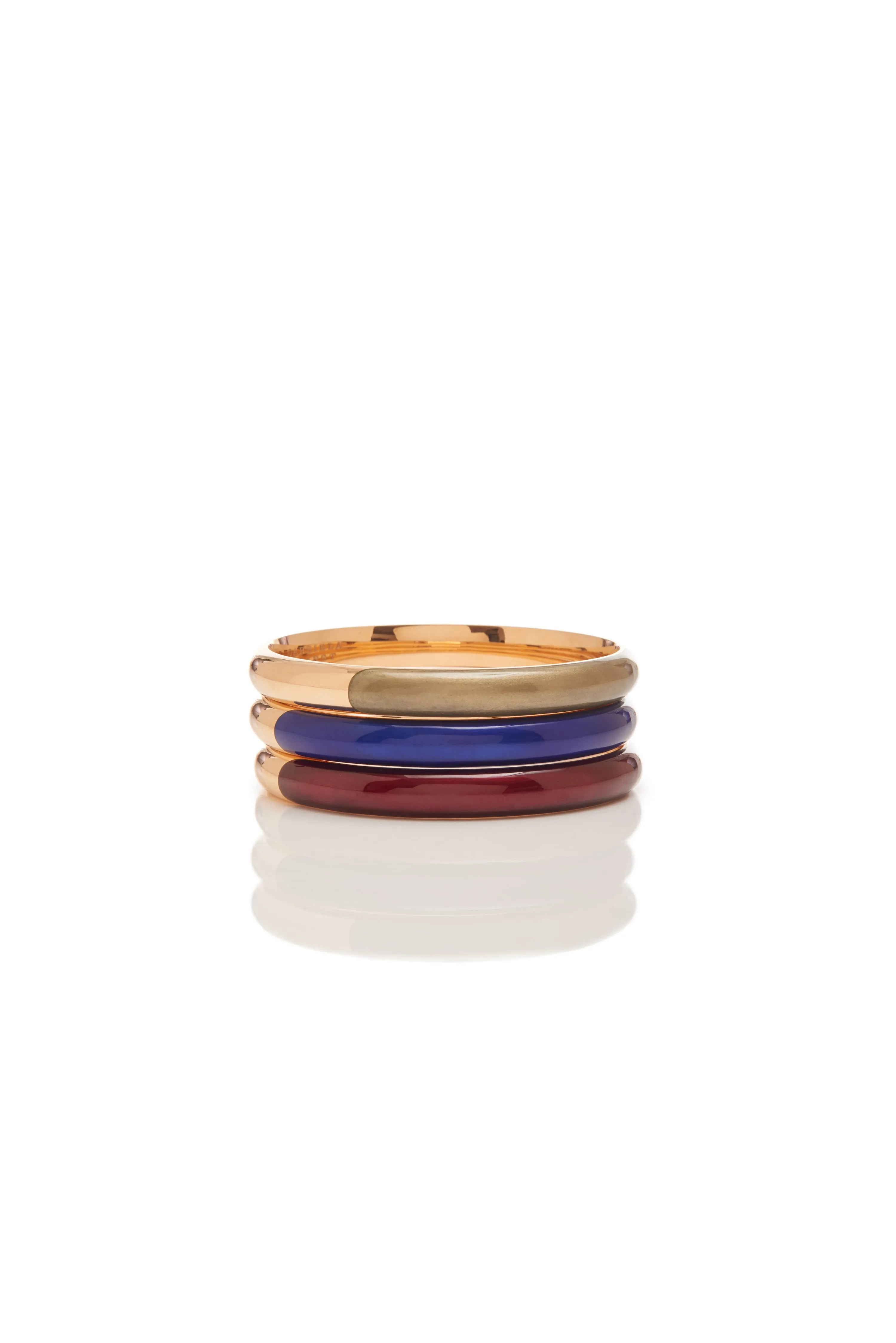 Vitreous Enamel and 18kt Gold Bangle