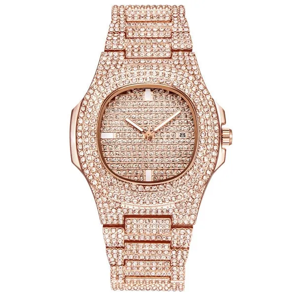 Watches Luxury Date Quartz Wrist With Micropave CZ