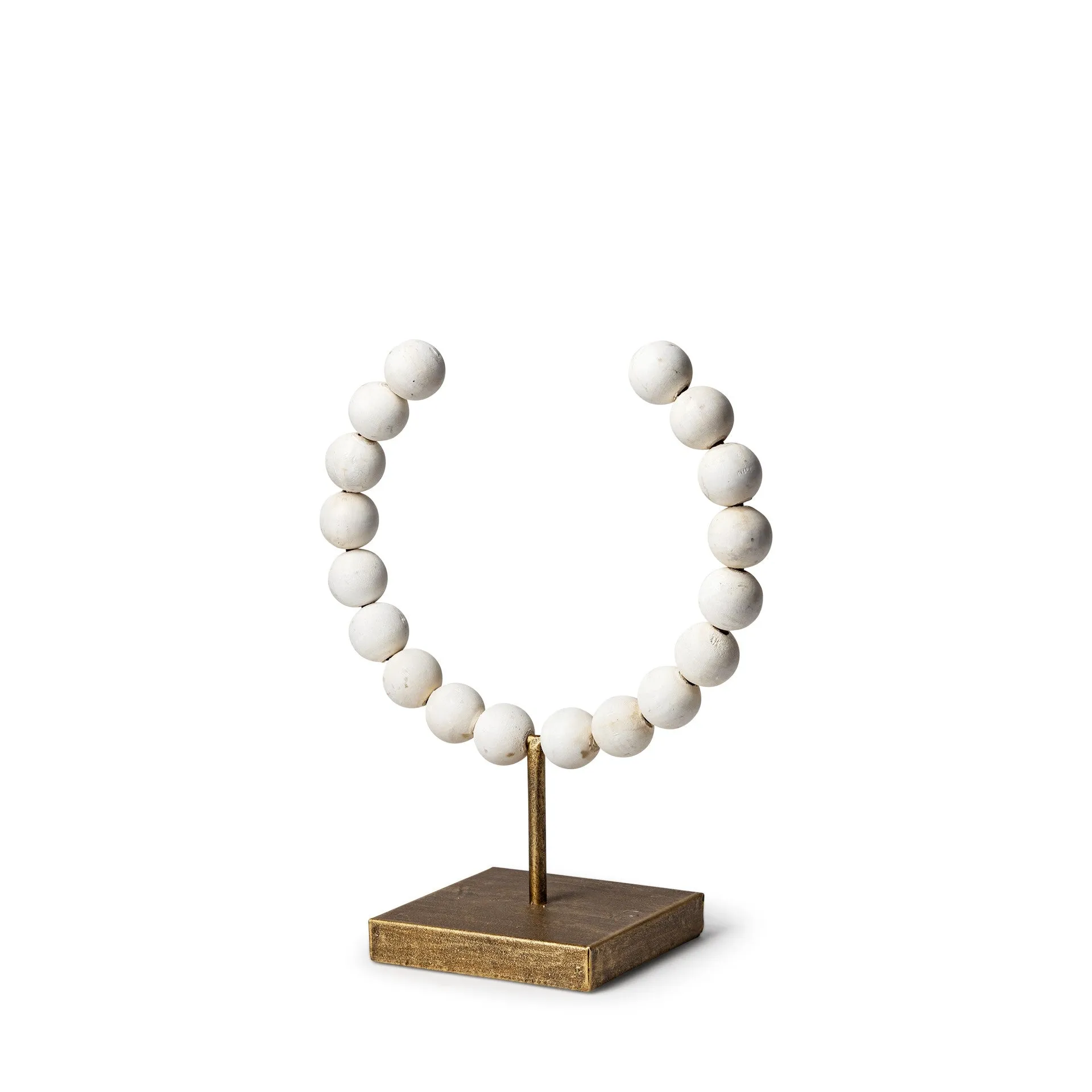 White beaded sculpture for sale.