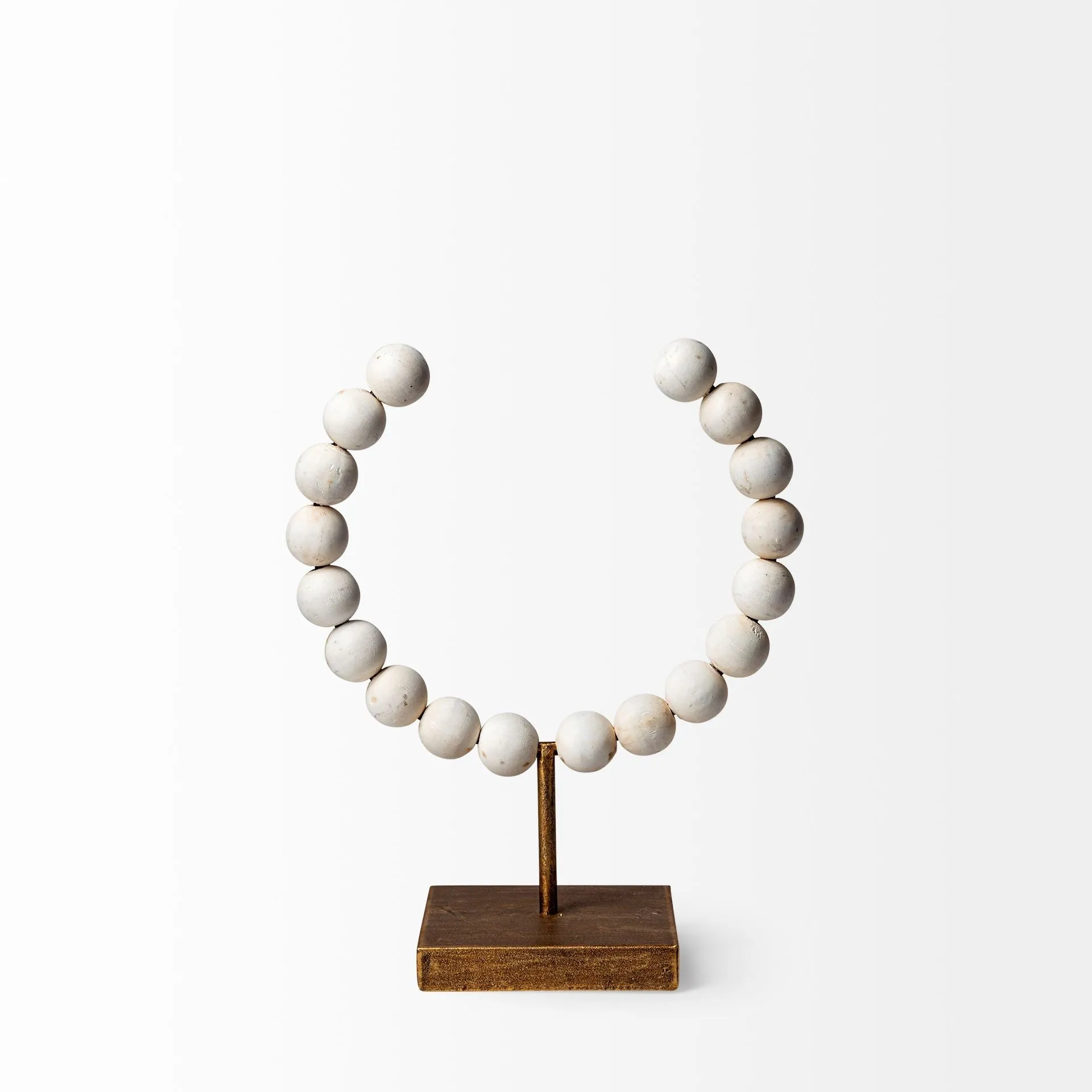 White beaded sculpture for sale.