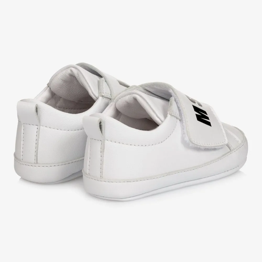 White Leather Baby Shoes