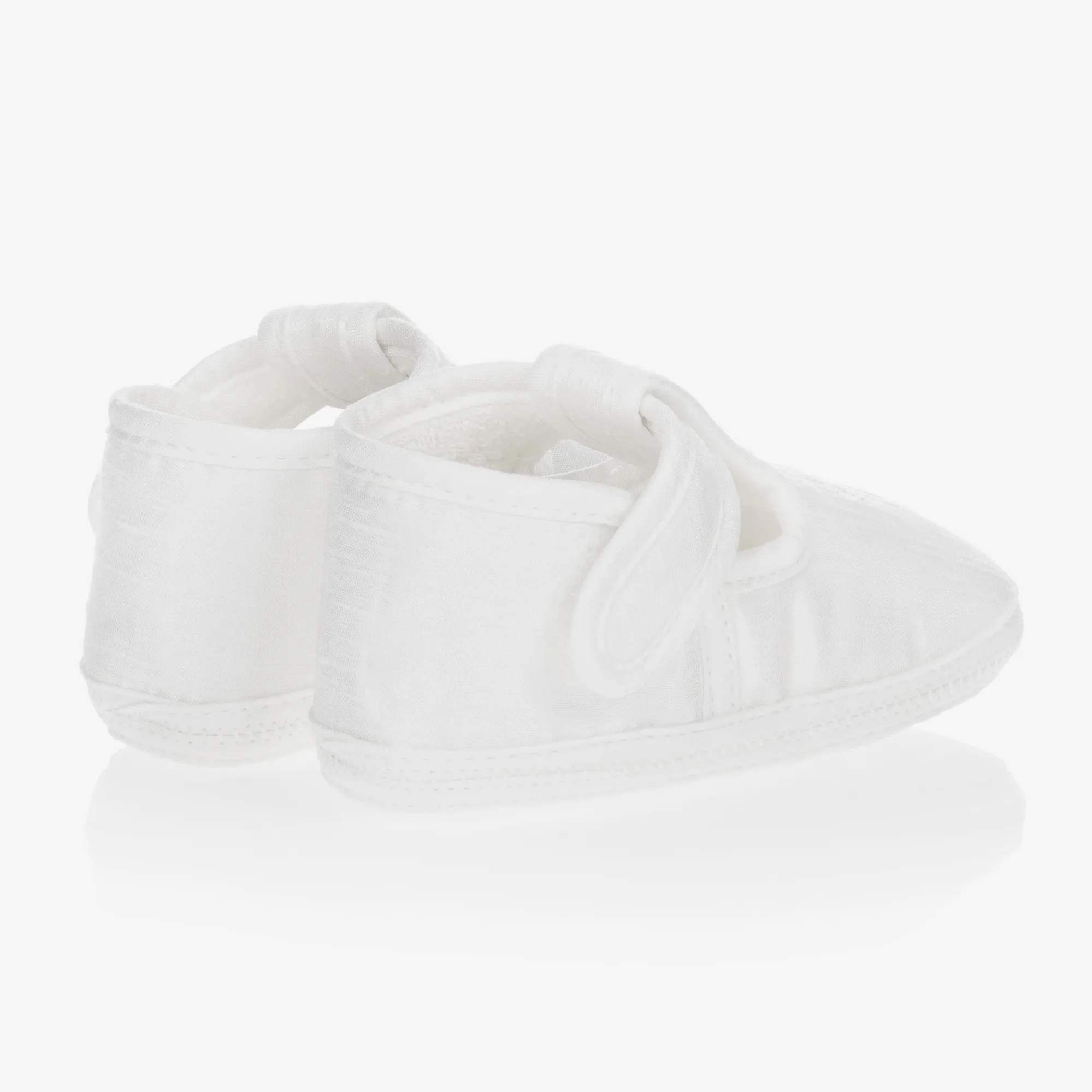 White Silk Baby Shoes