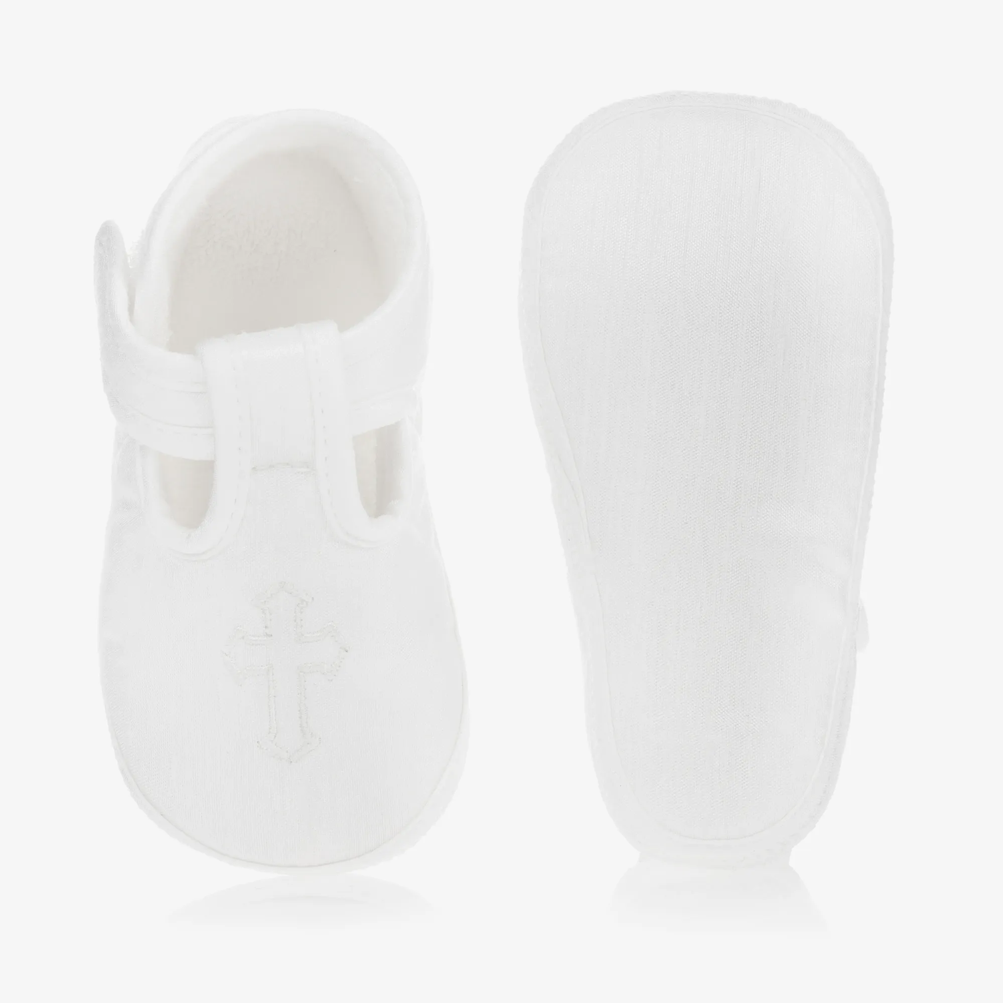 White Silk Baby Shoes