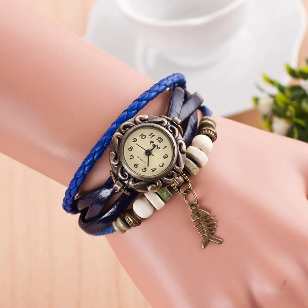 Women Watches Relogio Feminino Quartz Watch Woven Bracelet Wristwatch Women Dress Montre