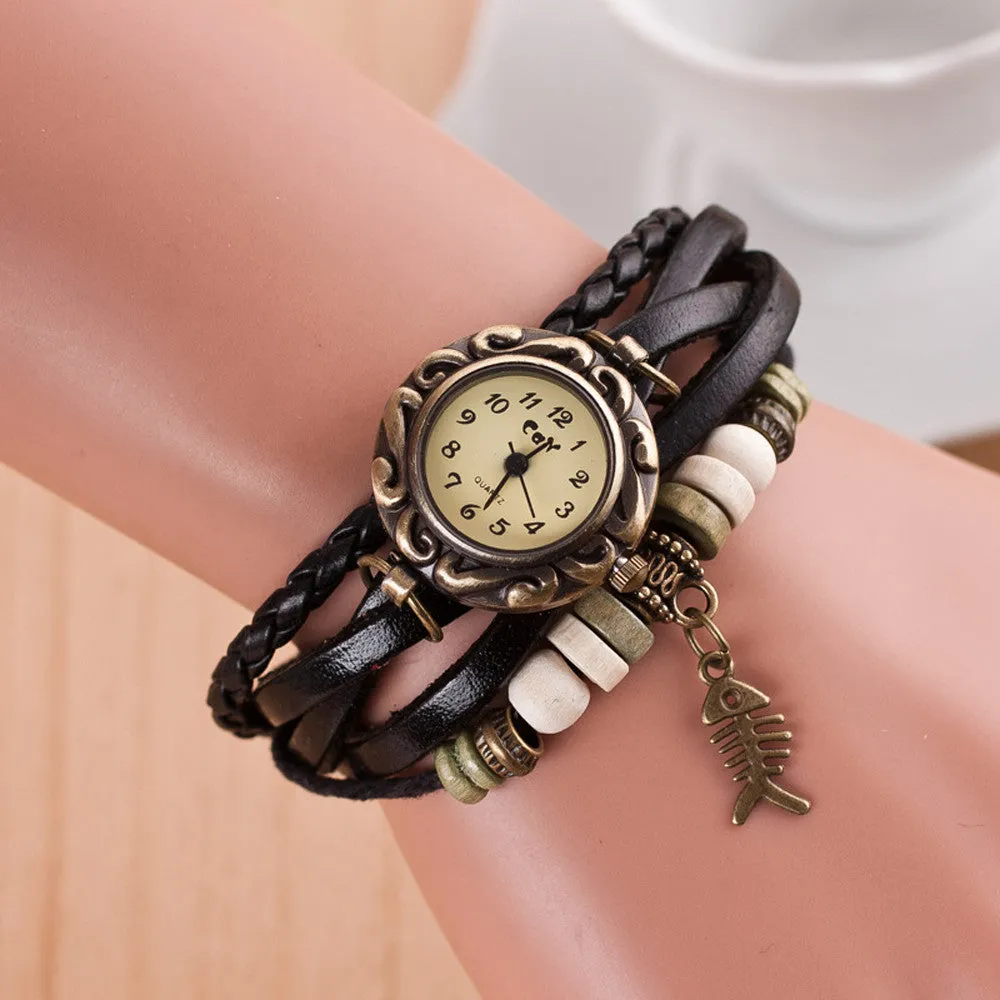 Women Watches Relogio Feminino Quartz Watch Woven Bracelet Wristwatch Women Dress Montre