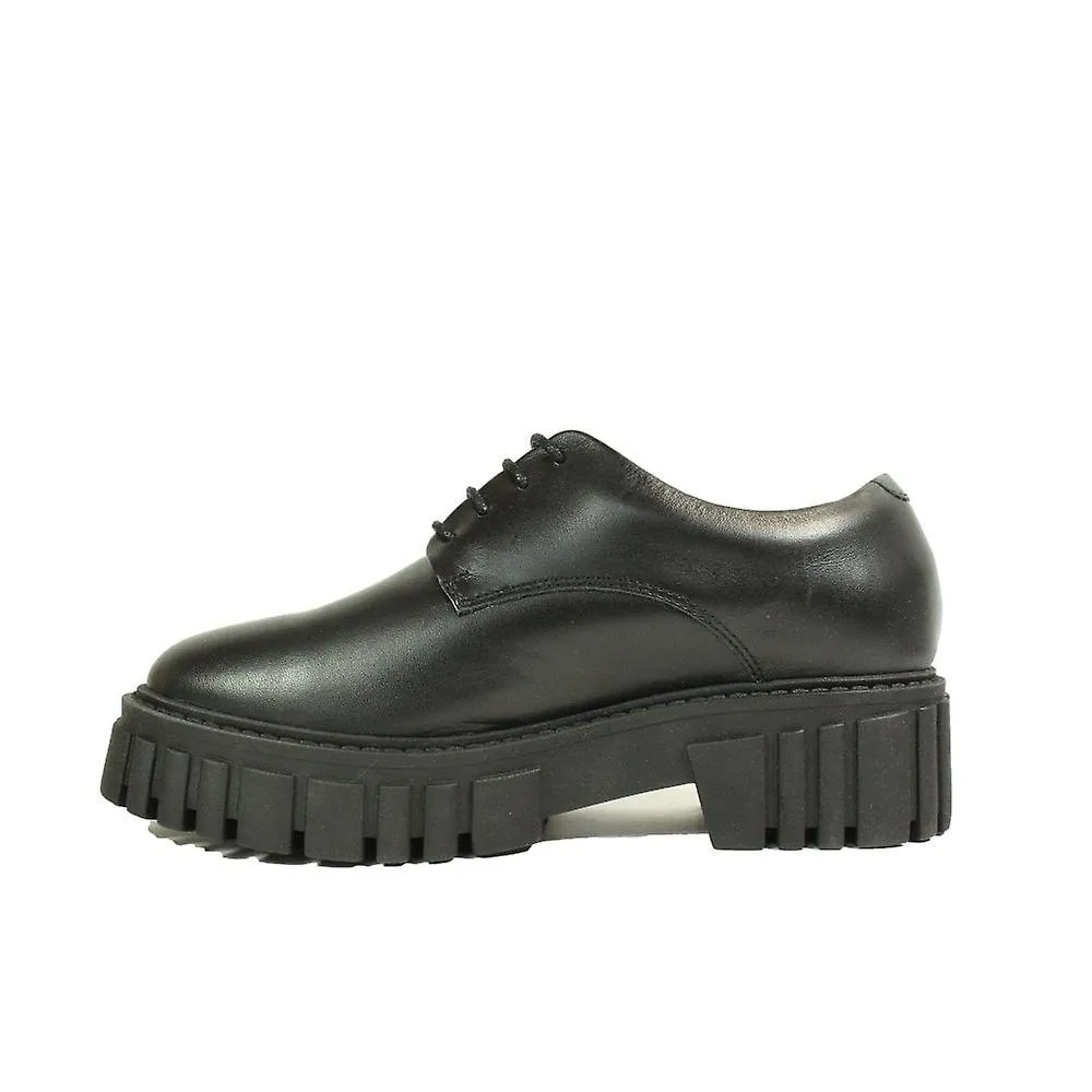 Women's Clarks Page Walk | Black Leather | Women's Chunky Lace Up Shoes