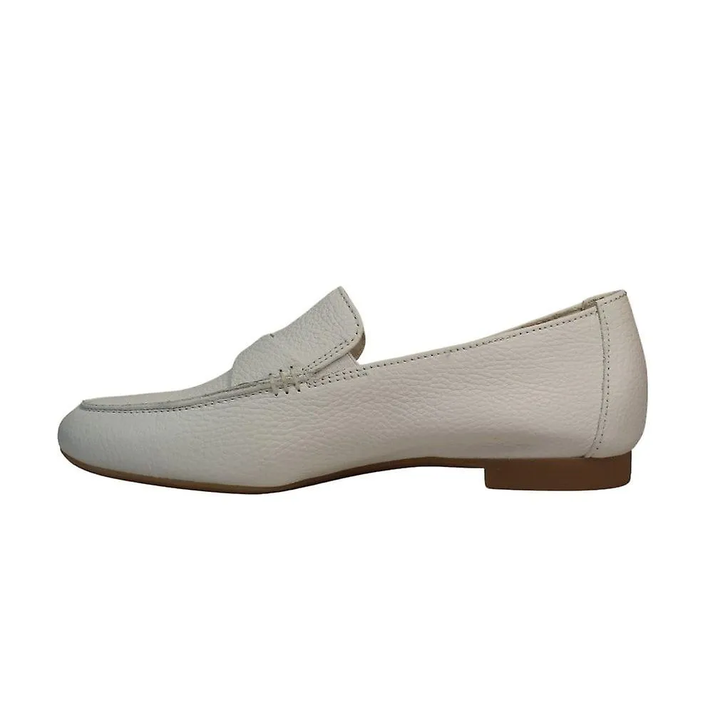 Women's Paul Green 1056-02 | White Easy Grained Leather | Womens Loafer Shoes