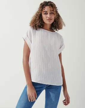 Women's Cobo Linen Stripe Top from Crew Clothing Company