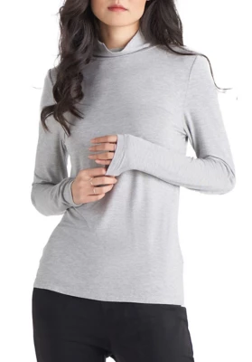 Women's Dex Clothing Basic Knit Long Sleeve Mock Neck Shirt